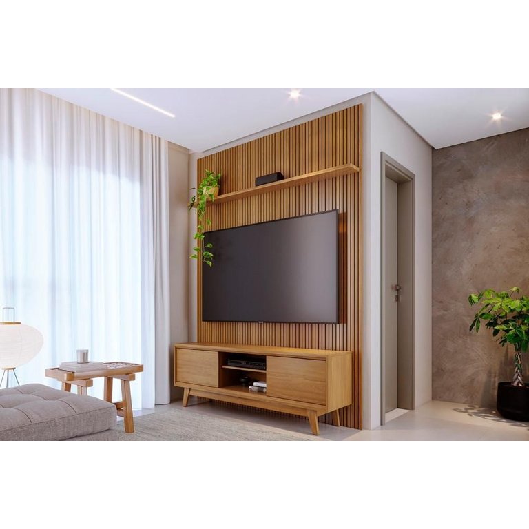 Rack+painel Milo para Tv de até 65 Polegadas - Cumaru - Madetec