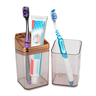 Porta Escova De Dente Acrílico Com Tampa 4 Divisórias Para Escovas E Pasta Creme Dental UZ Utilidade - 3