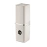 Porta Escova Slim com Tampa Metalizado Branco Uz Utilidades - 1