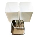 Ver imagem 5 de Porta Escova Slim com Tampa Metalizado Branco Uz Utilidades