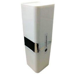 Porta Escova Slim com Tampa Metalizado Branco Uz Utilidades - 2