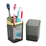 Porta Escova De Dente Acrílico Com Tampa 4 Divisórias Para Escovas E Pasta Creme Dental UZ Utilidade - 3