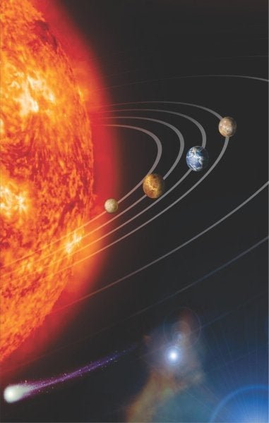 Cortina Tecido Oxford Quarto Infantil Espaço Planetas Sistema Solar - 140x220cm - 2