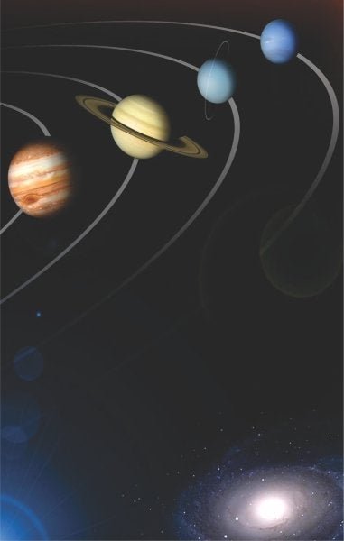 Cortina Tecido Oxford Quarto Infantil Espaço Planetas Sistema Solar - 140x220cm - 3