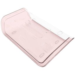 Porta Frios Acrílico Elegante com Tampa Transparente Rosa - 2