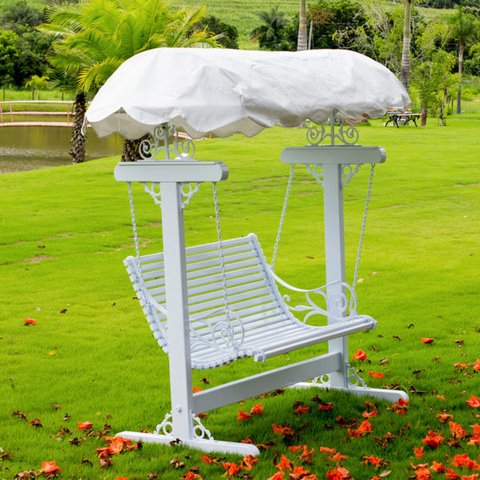 Banco Balanço de Madeira Havaí com Toldo Jardim Varanda Piscina Área de Lazer Artesane Móveis