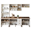 Ver imagem 5 de Cozinha Americana Modulada com Cristaleira e Tampo 7 Peças 280cm Friz Genialflex