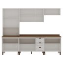 Ver imagem 4 de Cozinha Americana Modulada com Cristaleira e Tampo 7 Peças 280cm Friz Genialflex