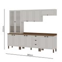 Ver imagem 2 de Cozinha Americana Modulada com Cristaleira e Tampo 7 Peças 280cm Friz Genialflex
