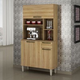 Armário de Cozinha Jaspe Plus 3 Portas 1 Gaveta Carvalho - Sallêto Móveis - 1