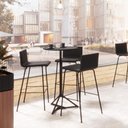 Ver imagem 4 de Mesa Bistrô Dot Redonda Alta Preta 60x106cm em Aço e Madeira Plaxmetal