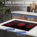 Ver imagem 3 de Cooktop Elétrico Amzchef 30" com 4 Bocas e Controle Touch (preto)