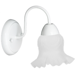 Arandela Colonial Branca de Parede com Tulipa Caracol Fosca - 1
