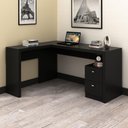 Ver imagem 1 de Mesa de Escritório em L com 2 Gavetas - Preto