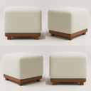 Ver imagem 5 de Puff Dalilla Decorativo Bouclé Premium Exclusivo Assento Extra para Sala Quarto Design Moderno