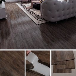 PISO VINÍLICO AUTOCOLANTE 2MM M09 MARROM ESCURO - CAIXA COM 5M² - 1