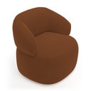 Ver imagem 7 de Kit Poltrona Giratória e Sofá Orgânico Living Glee 03 Lugares 170cm Veludo Terracota - Desk Design