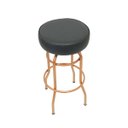 Ver imagem 2 de Banqueta Altura 65cm Bar Giratória cor Cobre assento preto Poltronas do Sul Banqueta Bar