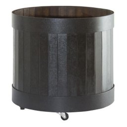 Cachepô Redondo Com Roda Pequeno Para Flores Artificiais - 1