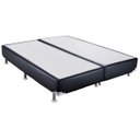 Ver imagem 2 de Cama Box Base Casal Bipartido Corino (138x188) - Branco