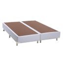 Ver imagem 1 de Cama Box Base Casal Bipartido Corino (138x188) - Branco