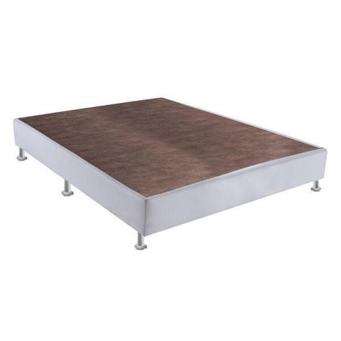Cama Box Base King Size Poliester (186x198) - Branco
