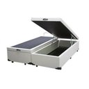 Ver imagem 2 de Cama Box Baú com Auxiliar Semi Ortopedico Casal Bipartido Corino (138x188) - Branco