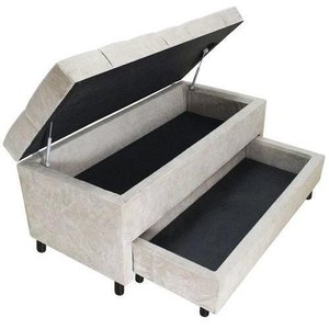 Recamier com Auxiliar Casal Suede (1.38x0.50) Cor:areia