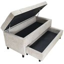 Ver imagem 1 de Recamier com Auxiliar Casal Suede (1.38x0.50) Cor:areia