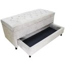 Ver imagem 2 de Recamier com Auxiliar Casal Suede (1.38x0.50) Cor:areia