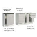 Ver imagem 5 de Kit com 2 Balcões de Cozinha Madesa Acordes 100% MDF (Sem Tampo e Pia) Frentes Branco Brilho