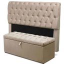 Ver imagem 1 de Recamier King Size Suede (1,86mx0,50) Cor:areia