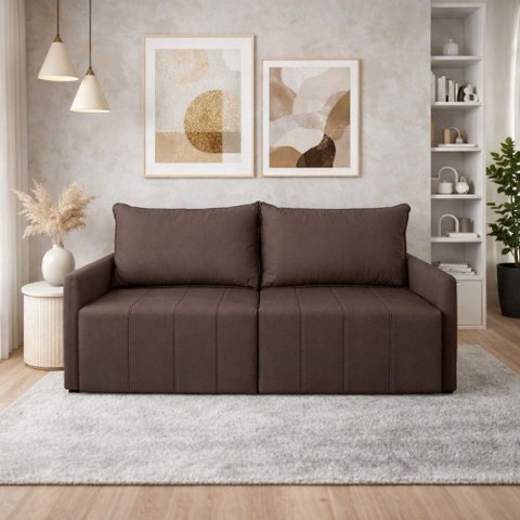 Sofá Cama Montana Retrátil e Reclinável 3 Lugares 2,00m em Linho Sofatec