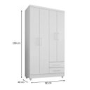 Ver imagem 3 de Guarda Roupa Madri Rud Rack 04 Portas Branco