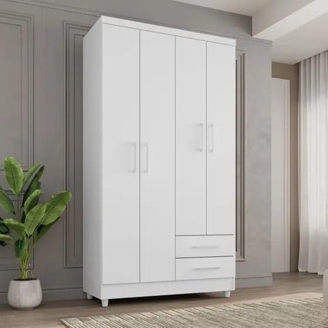 Guarda Roupa Madri Rud Rack 04 Portas Branco