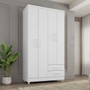 Ver imagem 1 de Guarda Roupa Madri Rud Rack 04 Portas Branco