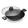 Panela Wok Antiaderente com Tampa Preta - 1
