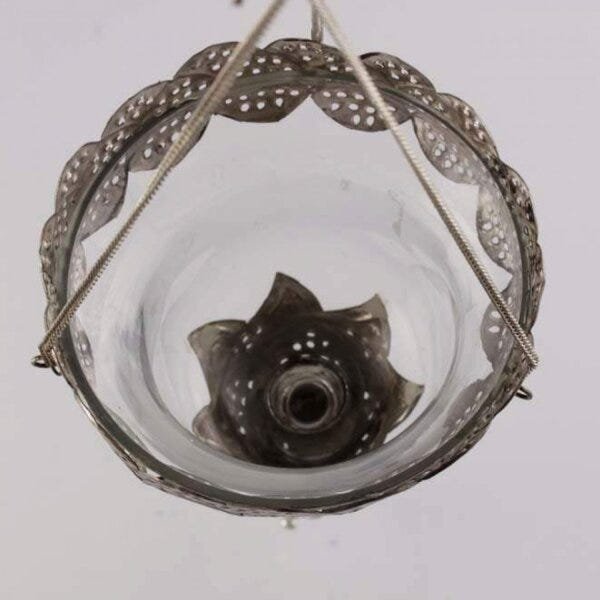 Suporte Pendente para Vela de Vidro e Metal 17cmx13cm Vênus Victrix - 2