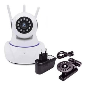 Câmera Wifi 360 3 Antenas Nehc 720p C Cartão Sd