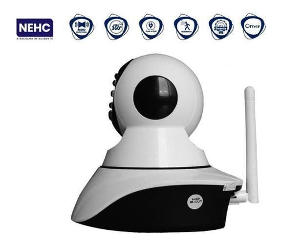 Câmera Wifi 360 3 Antenas Nehc 720P C Cartão Sd - 6