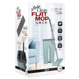 Mop Flat Rodo E Balde Esfregão Limpeza Com 3 Refis - 7
