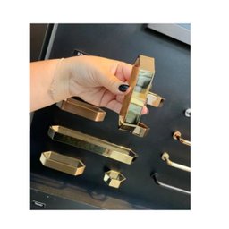 Puxador Moveis Elemento M 48mm Gold Dourado Brilhante Zen - 3