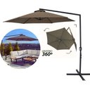 Ver imagem 6 de Ombrelone Guarda Sol Bel Veneza 3 Metros Marrom Gira 360° Ideal P/ Espreguiçadeira Varanda e Jardim