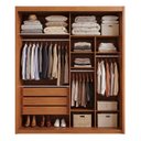 Ver imagem 4 de Guarda-Roupa Casal 2 Portas Espelhadas de Correr 3 Gavetas MDF Pietro Laranja/Rubi