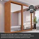 Ver imagem 7 de Guarda-Roupa Casal 2 Portas Espelhadas de Correr 3 Gavetas MDF Pietro Laranja/Rubi