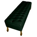 Ver imagem 3 de Cabeceira e Recamier Iza para Cama Box Casal Queen 1.60 - Suede - Sv Decor: Verde