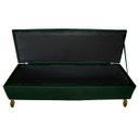 Ver imagem 4 de Cabeceira e Recamier Iza para Cama Box Casal Queen 1.60 - Suede - Sv Decor: Verde
