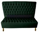 Ver imagem 1 de Cabeceira e Recamier Iza para Cama Box Casal Queen 1.60 - Suede - Sv Decor: Verde