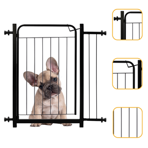 Portão Pet Proteção Criança Bebê Cachorro Cão Small com Extensor 10cm Itagold - Preto