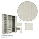 Ver imagem 7 de Guarda Roupa Canto Closet sem Portas 5 Peças, Cabeceira Solteiro e Escrivaninha Prime Luciane Móveis